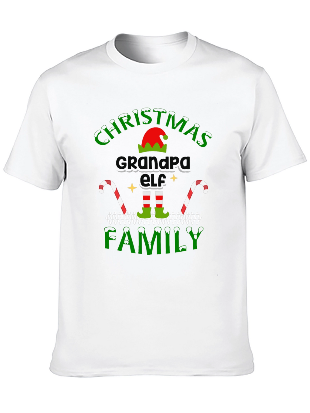 Christmas Grandpa Elf Family T-Shirt