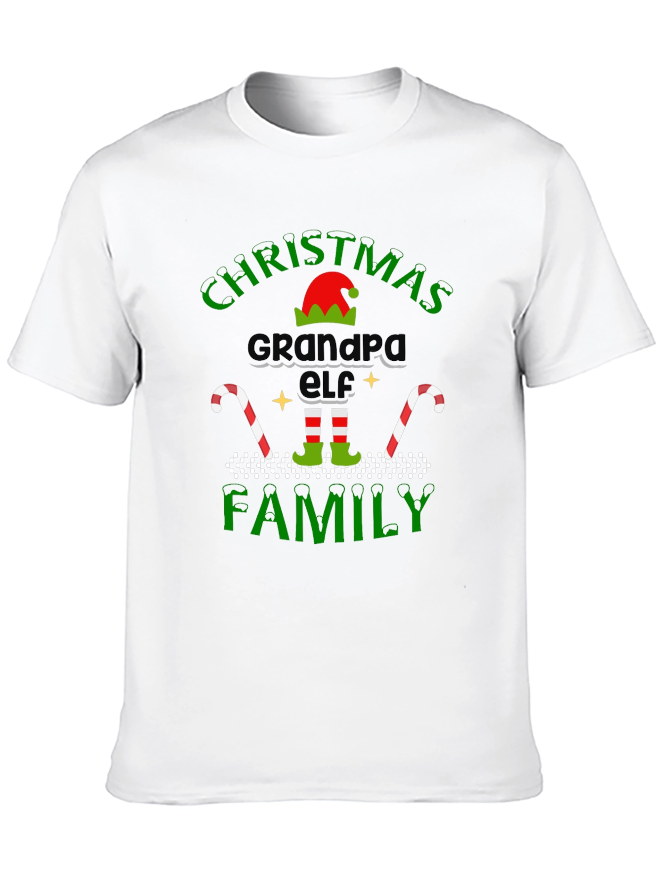 Christmas Grandpa Elf Family T-Shirt