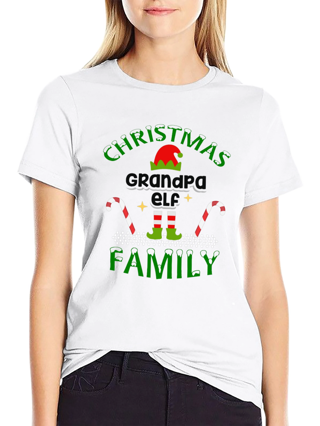 Christmas Grandpa Elf Family T-Shirt