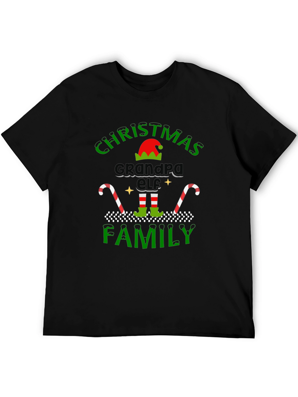 Christmas Grandpa Elf Family T-Shirt