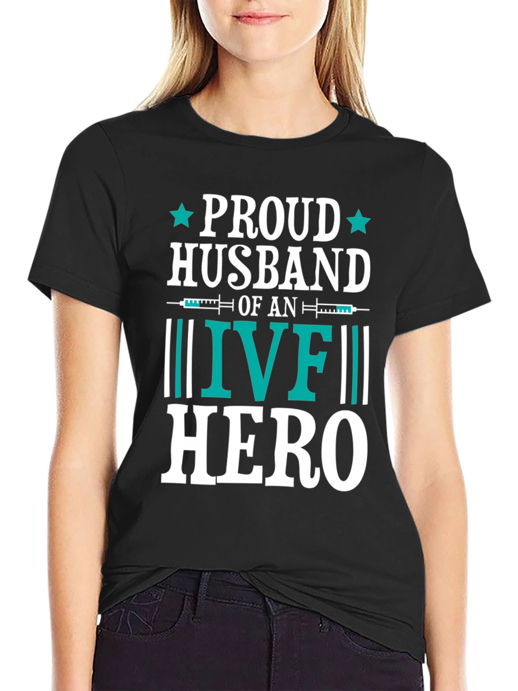 Proud Husband IVF Hero Graphic Tee
