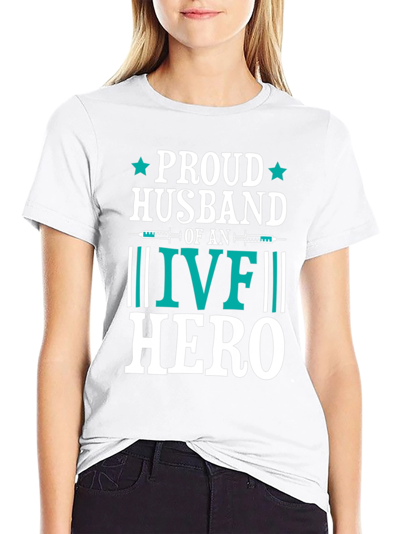 Proud Husband IVF Hero Graphic Tee