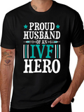 Proud Husband IVF Hero Graphic Tee