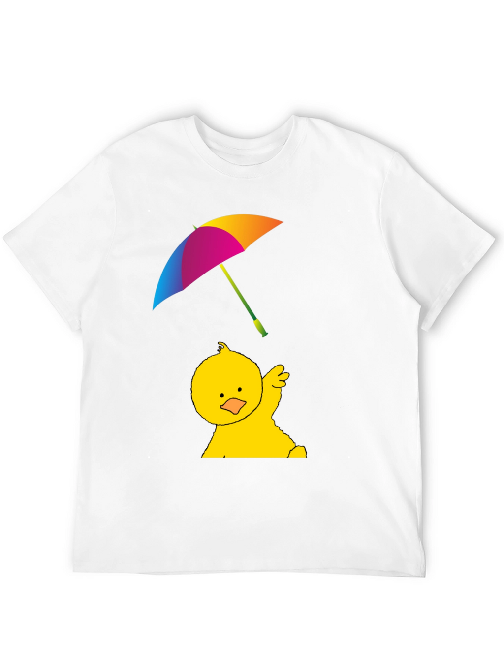 Duckling With Umbrella T-Shirt - Black