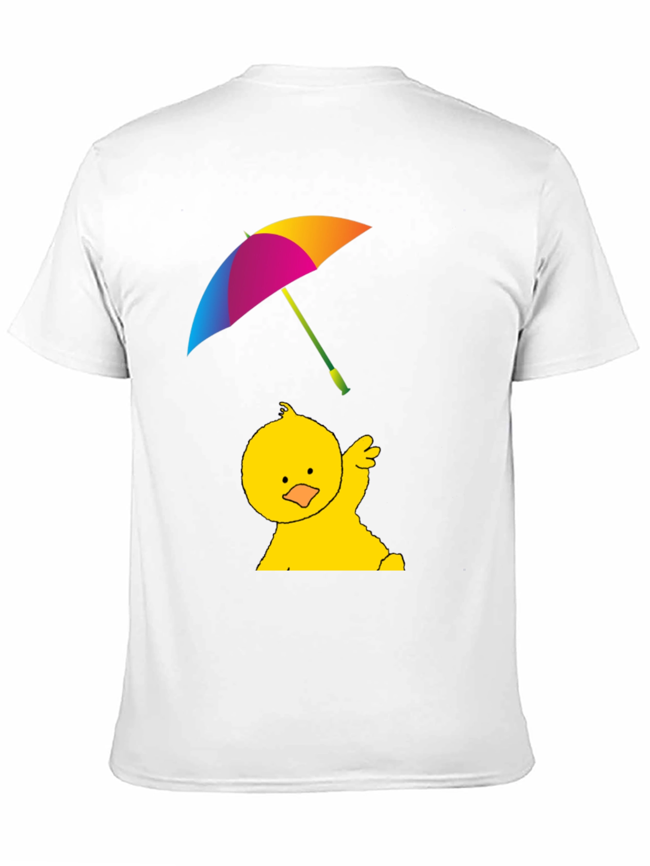 Duckling With Umbrella T-Shirt - Black