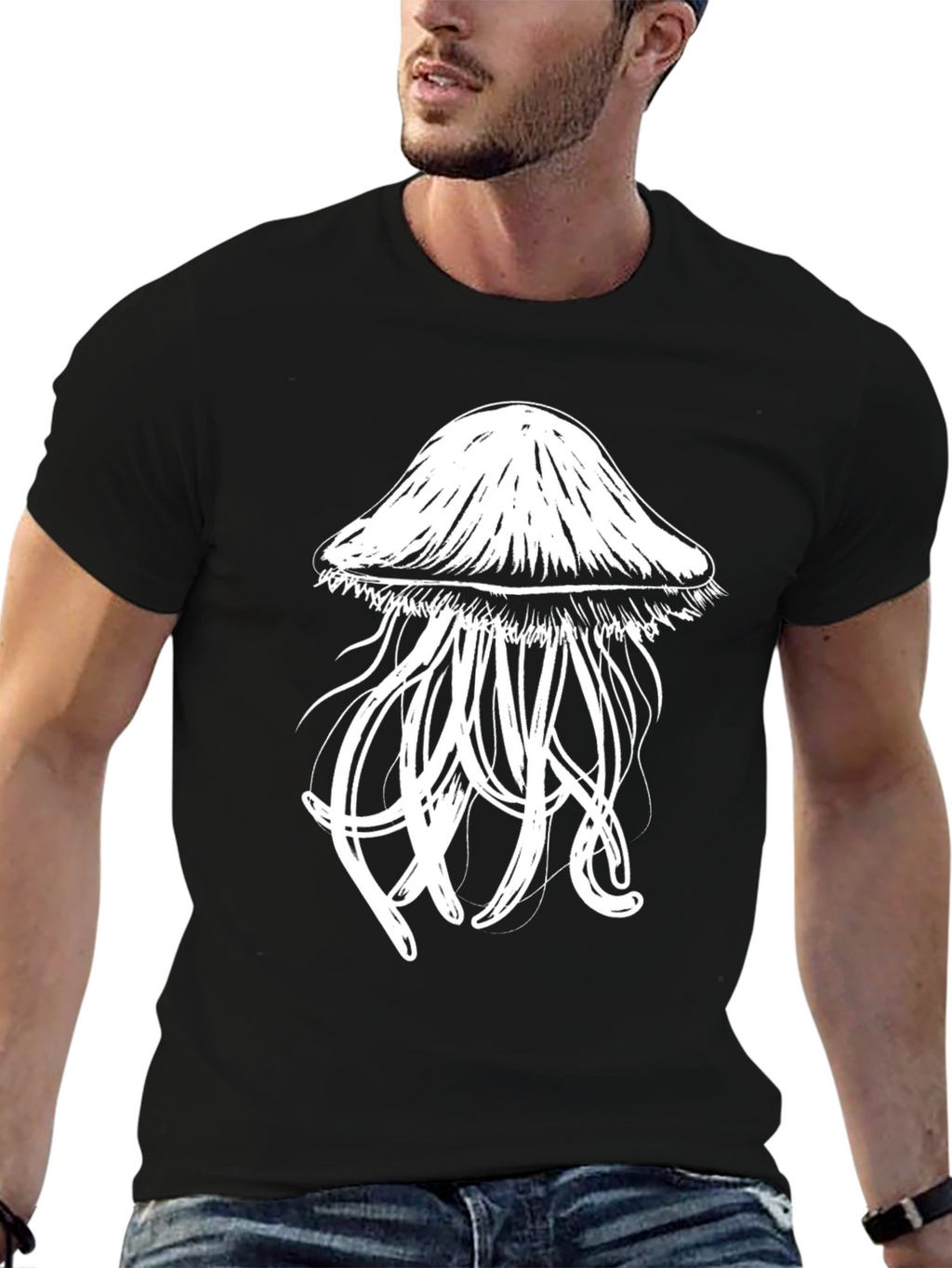 Jellyfish Graphic T-Shirt - Black