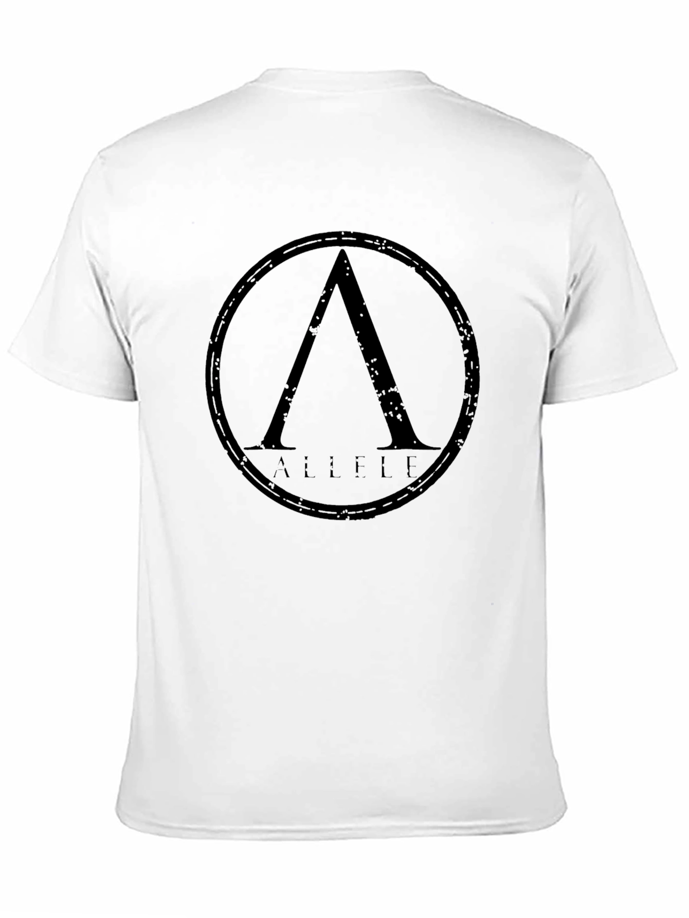 Mens Black Allele Graphic Print Crew Neck T-Shirt