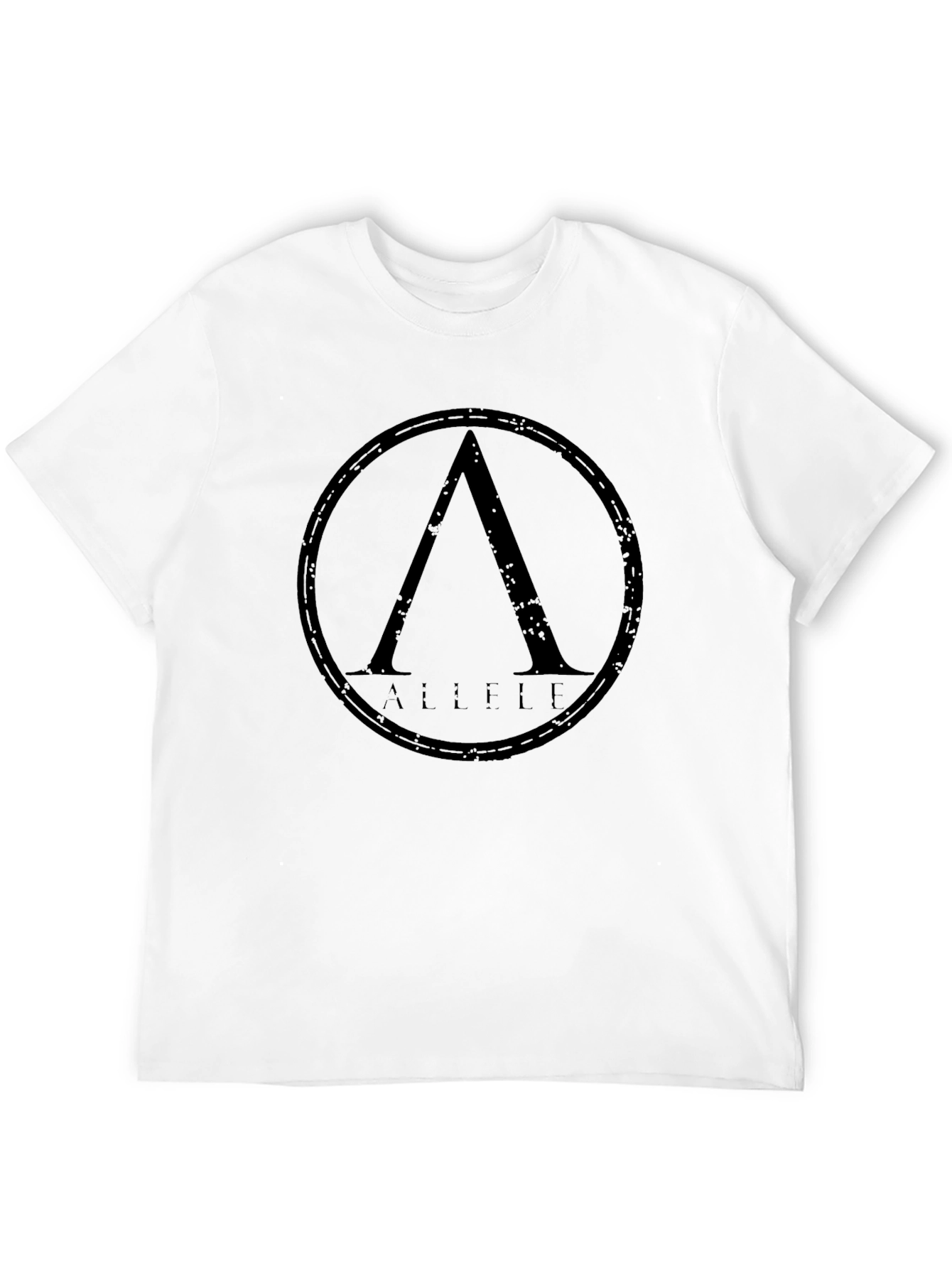 Mens Black Allele Graphic Print Crew Neck T-Shirt