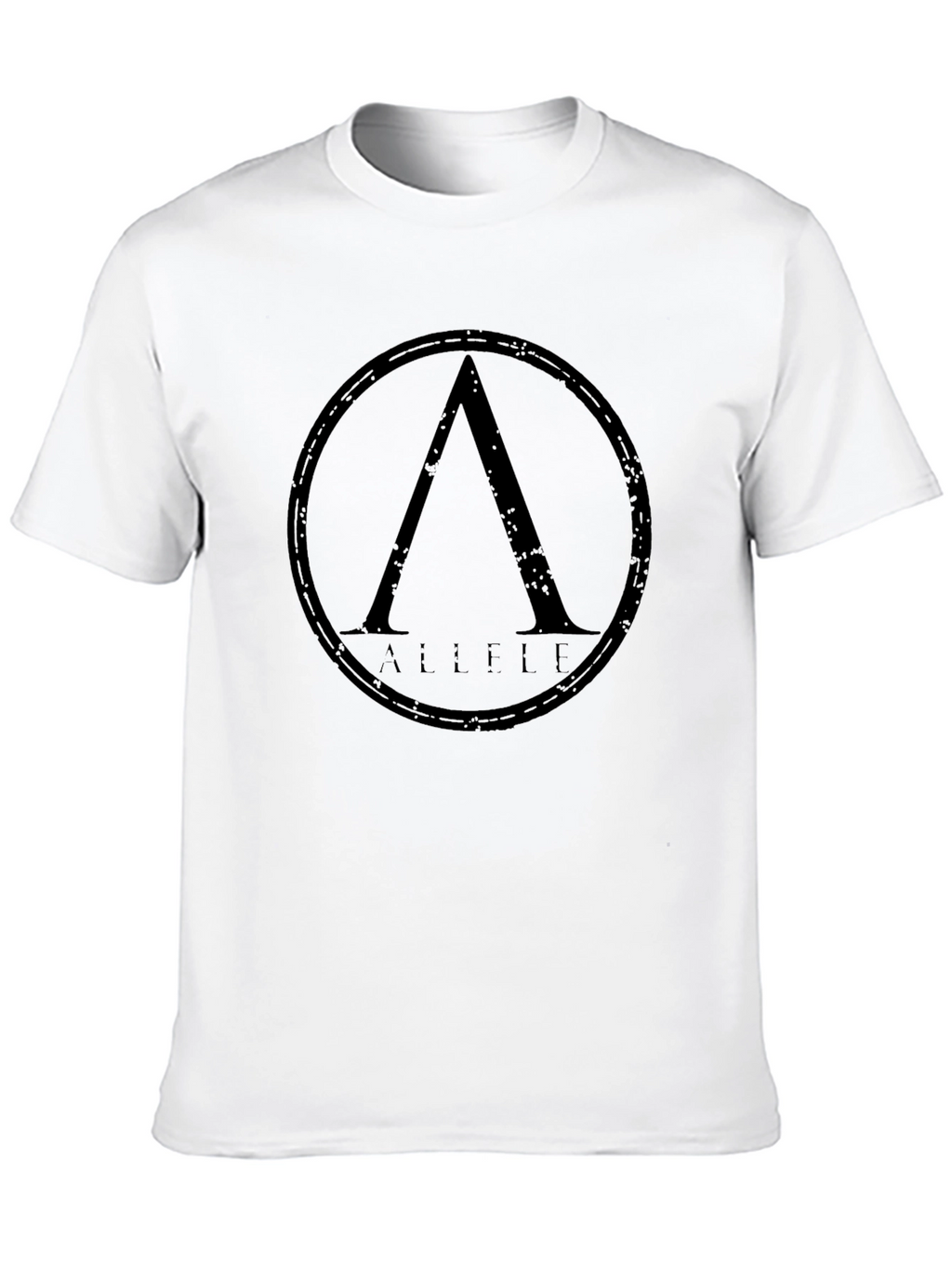 Mens Black Allele Graphic Print Crew Neck T-Shirt