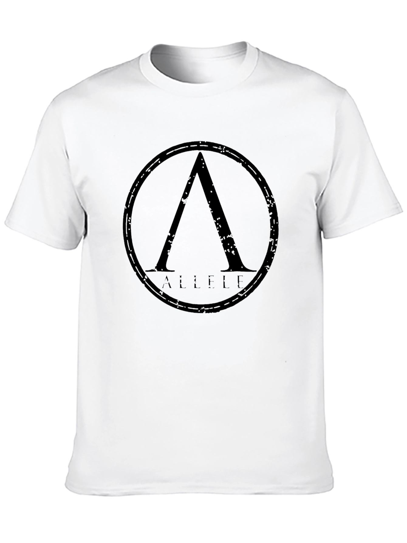 Mens Black Allele Graphic Print Crew Neck T-Shirt