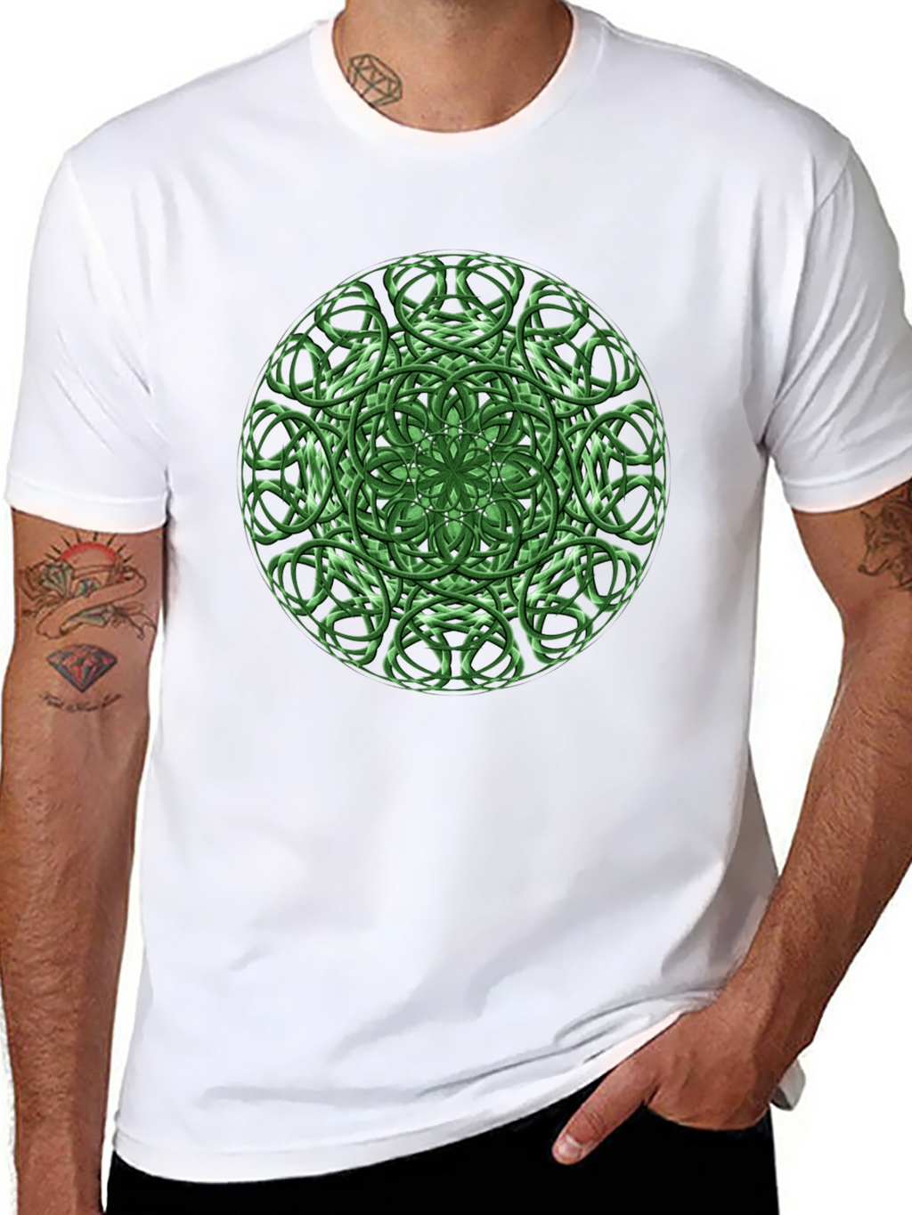 Emerald Celtic Knot Graphic Tee