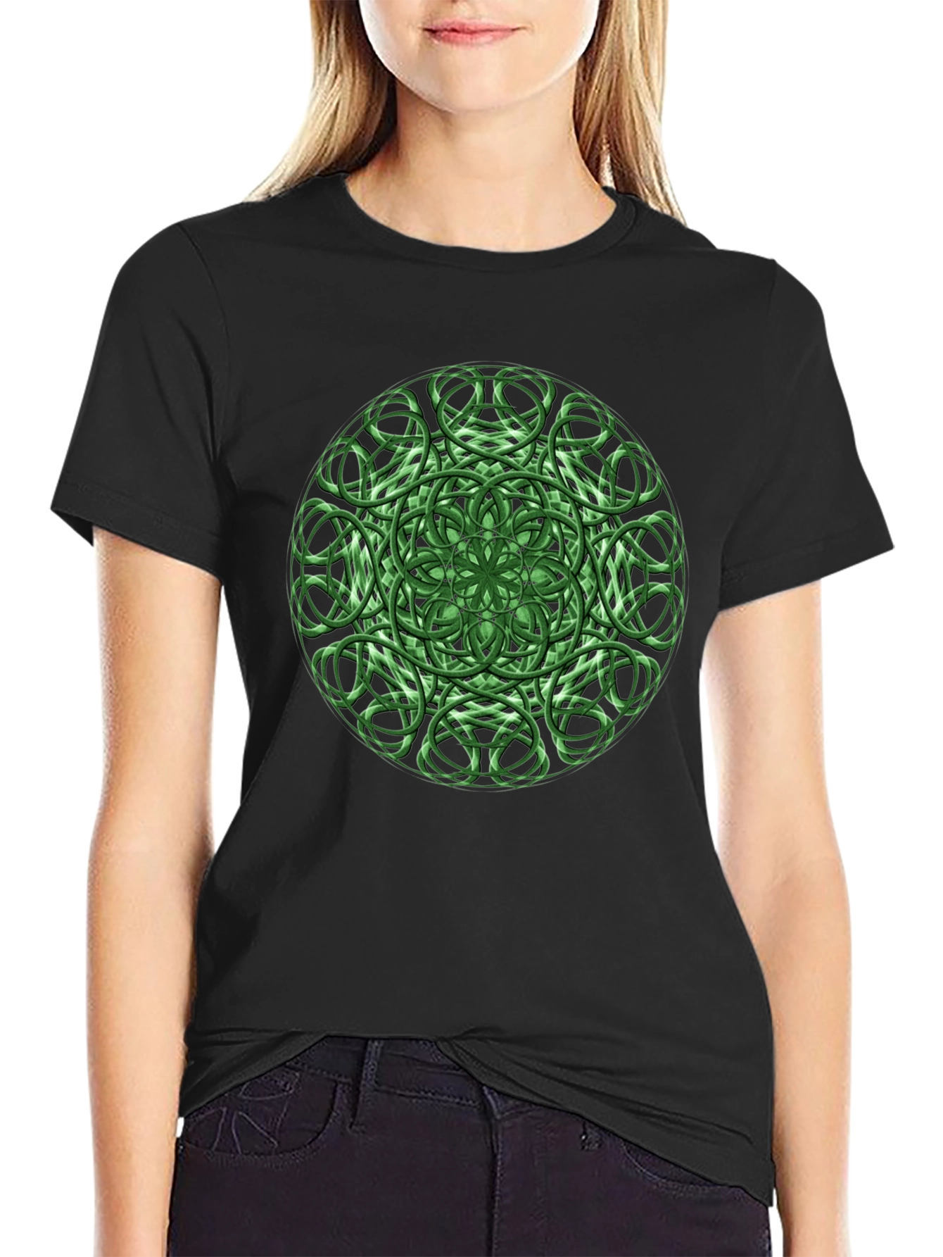 Emerald Celtic Knot Graphic Tee