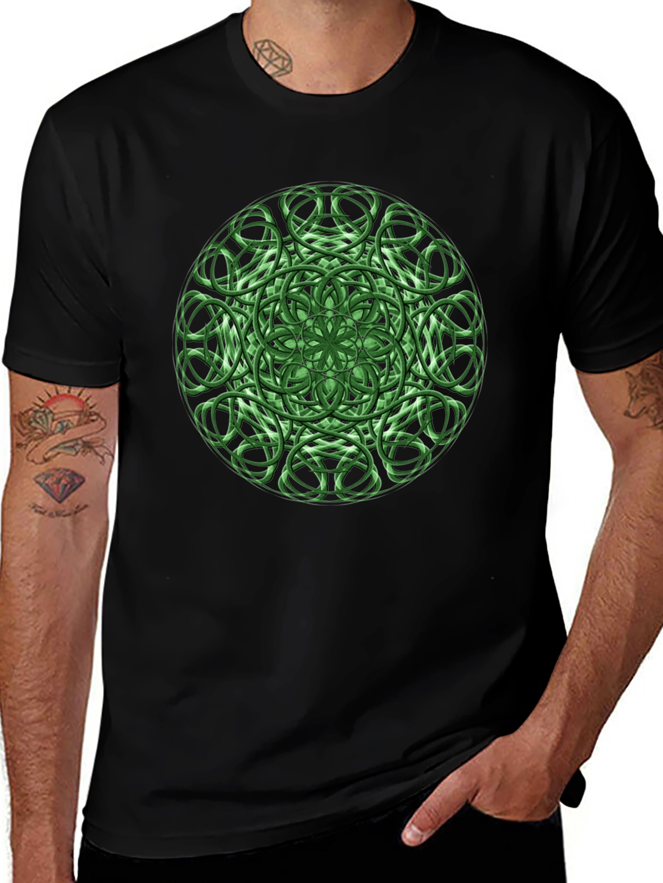 Emerald Celtic Knot Graphic Tee