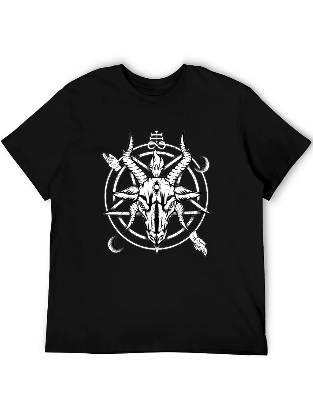 Occult Baphomet Graphic Tee - Black T-Shirt