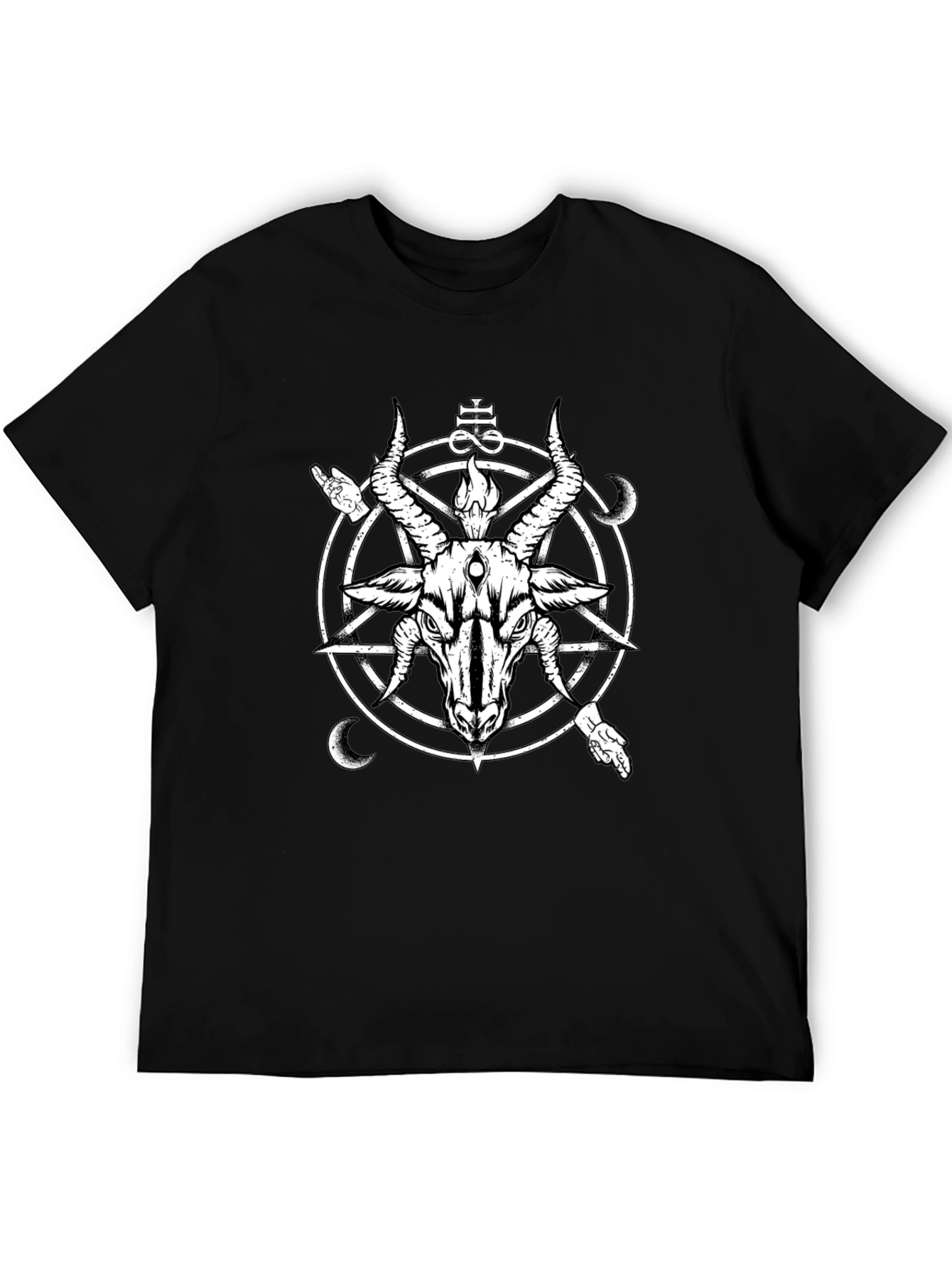 Occult Baphomet Graphic Tee - Black T-Shirt