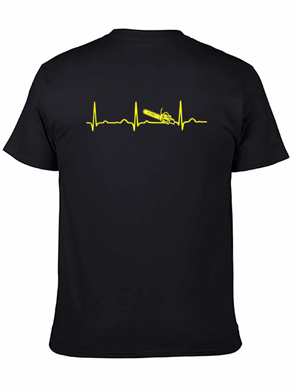 Chainsaw Heartbeat T-Shirt - Lumberjack Pulse Tee