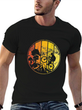 Mountain Biking Sunset Graphic Tee