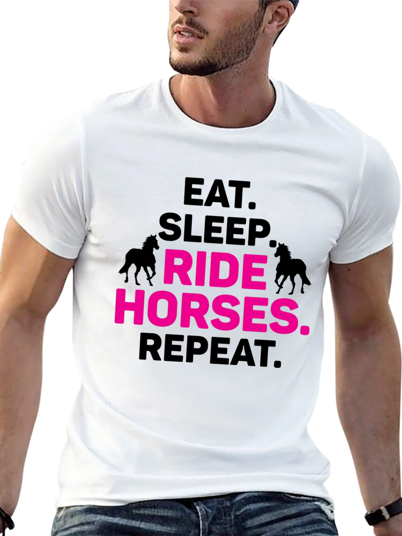Eat Sleep Ride Horses Repeat T-Shirt