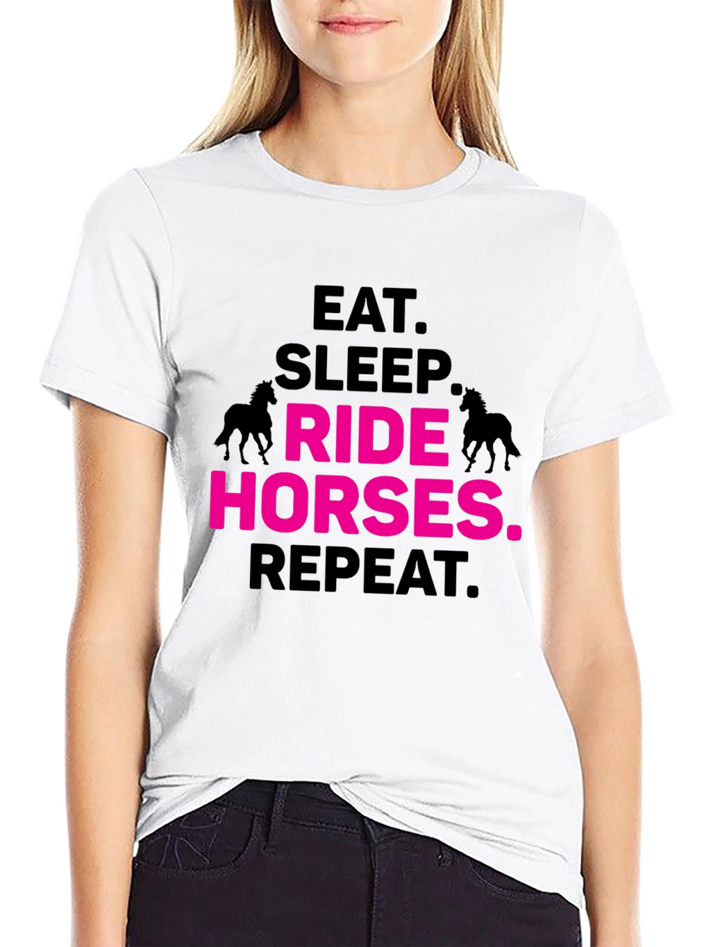 Eat Sleep Ride Horses Repeat T-Shirt
