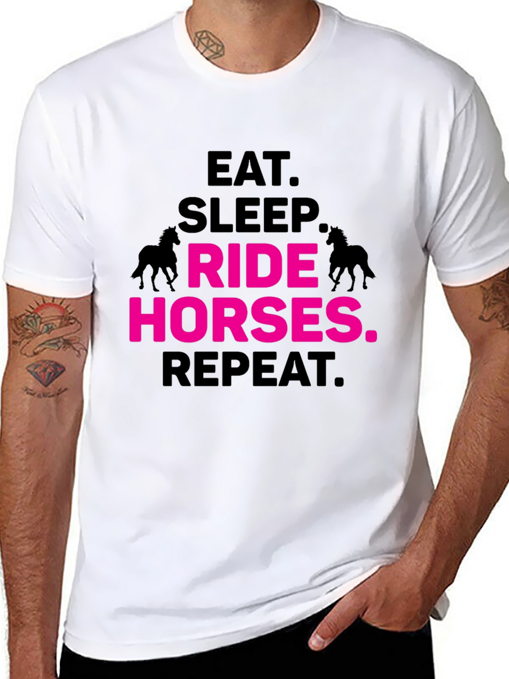Eat Sleep Ride Horses Repeat T-Shirt