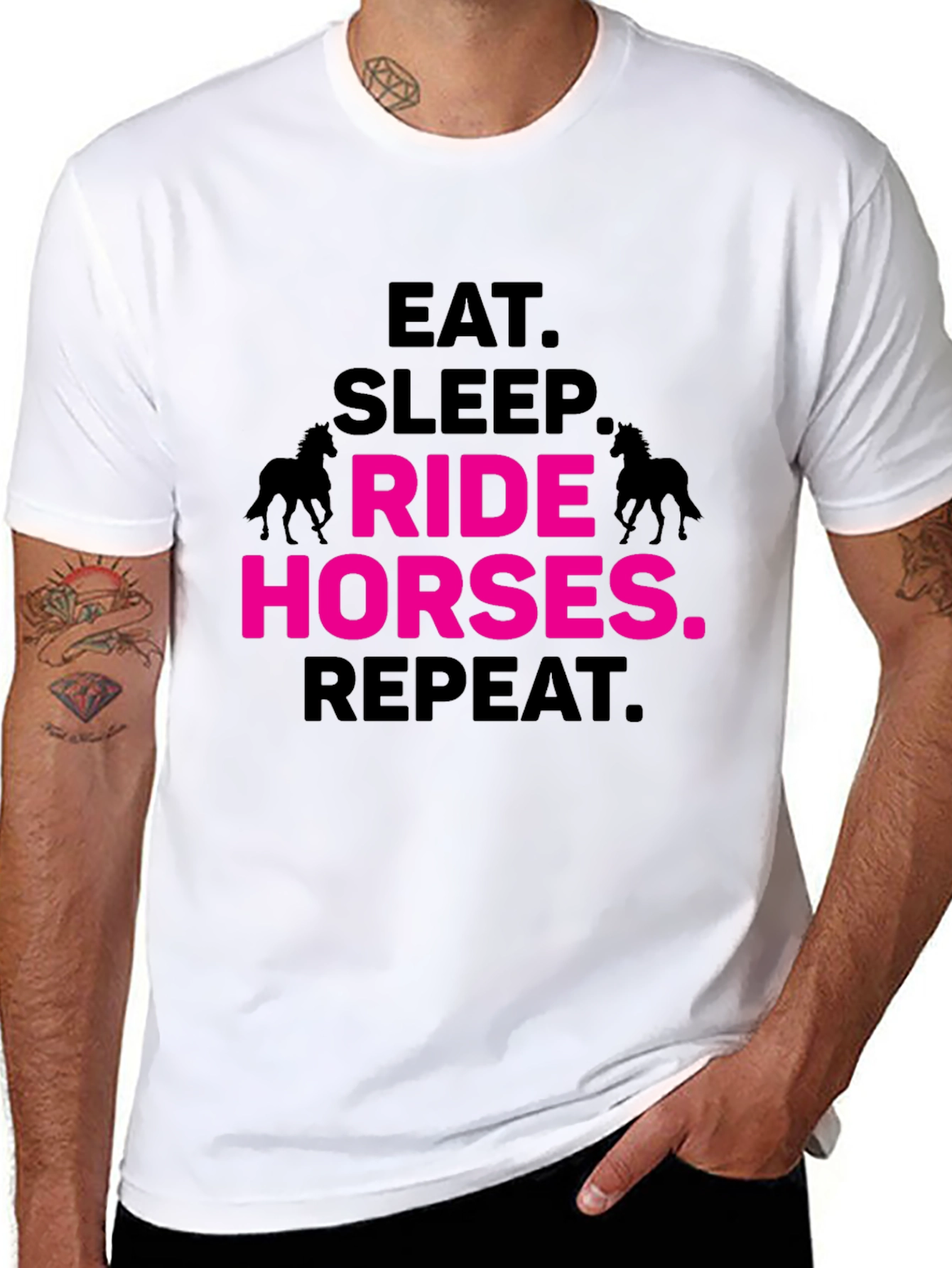 Eat Sleep Ride Horses Repeat T-Shirt