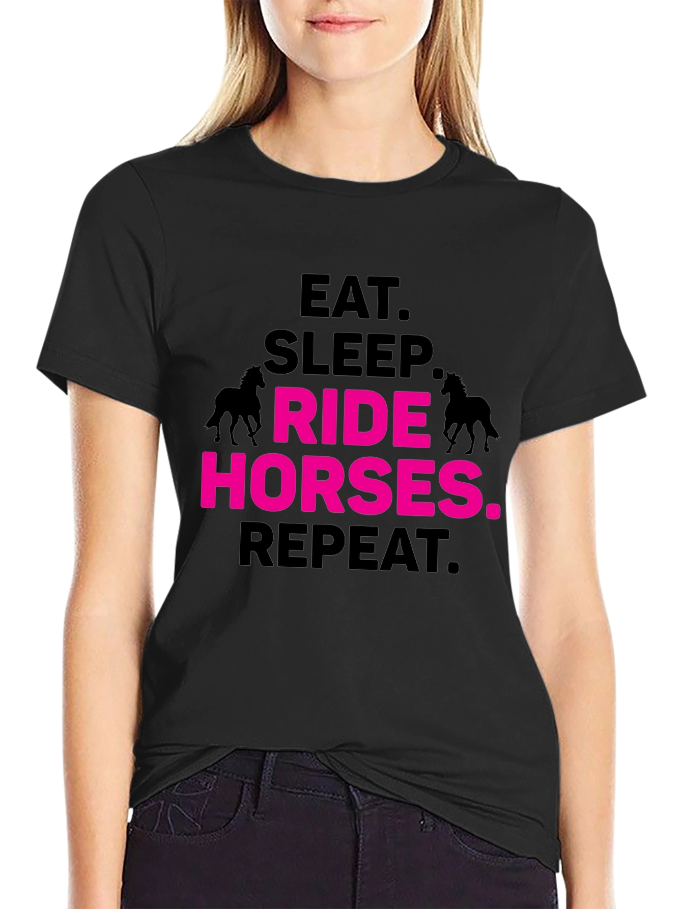 Eat Sleep Ride Horses Repeat T-Shirt