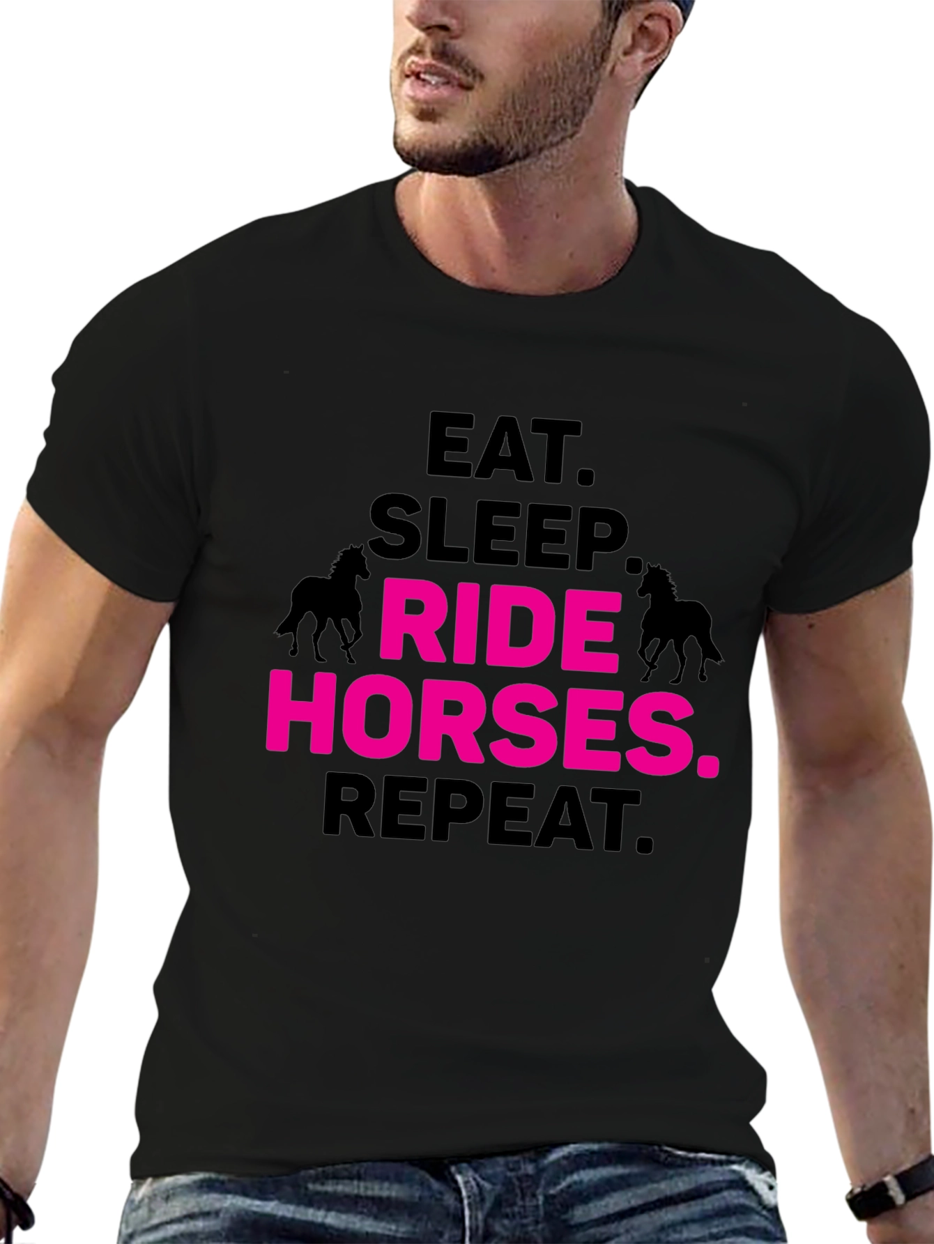 Eat Sleep Ride Horses Repeat T-Shirt