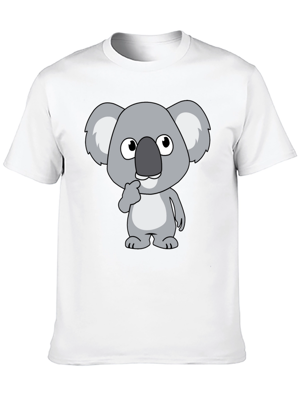 Koala Graphic Tee - Black Cotton Casual Shirt