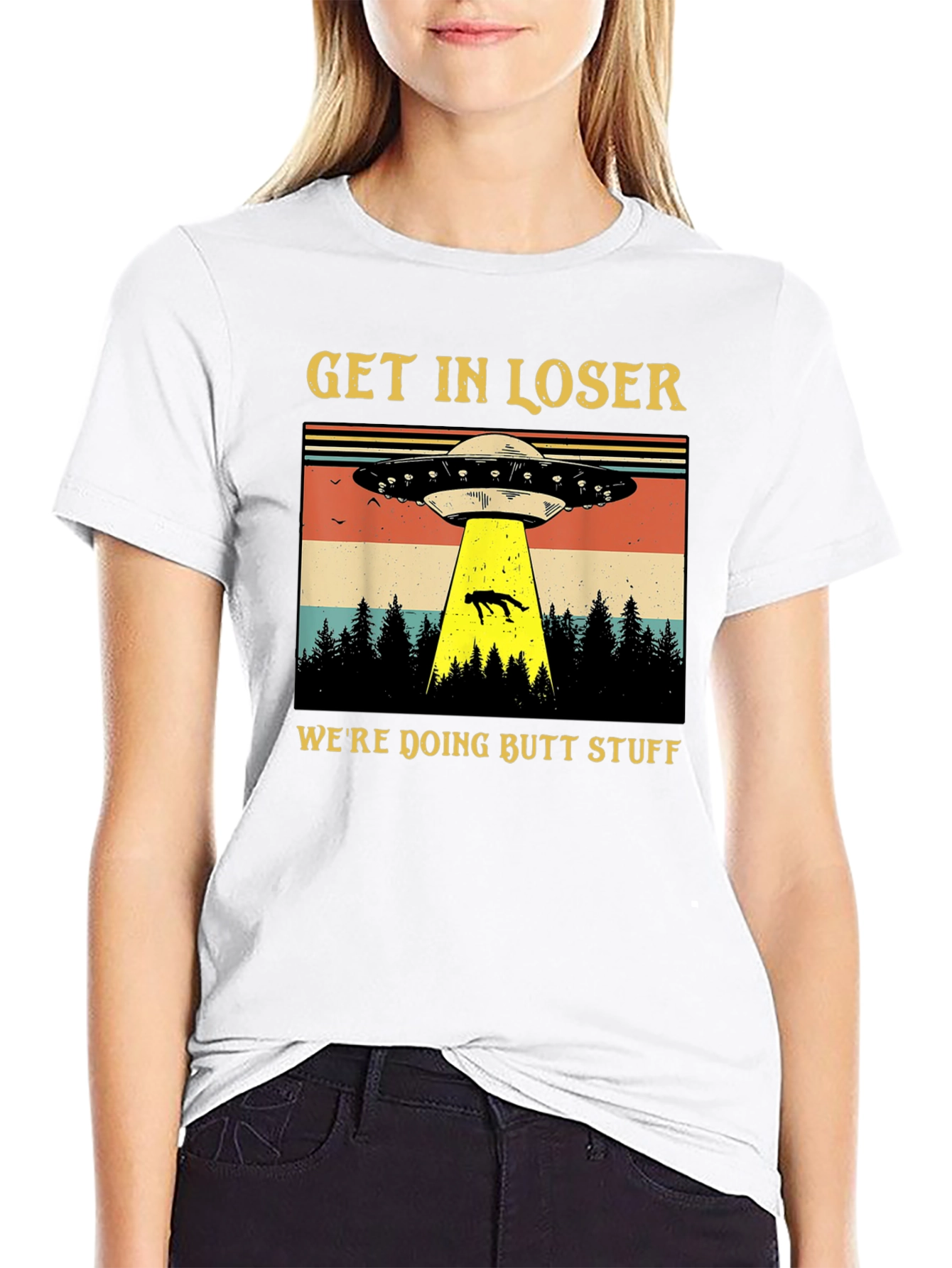 Alien Abduction T-Shirt: Get In Loser