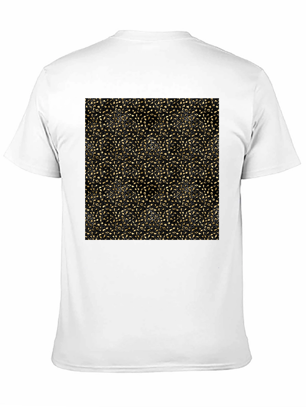 Elegant Gold Pattern Black T-Shirt