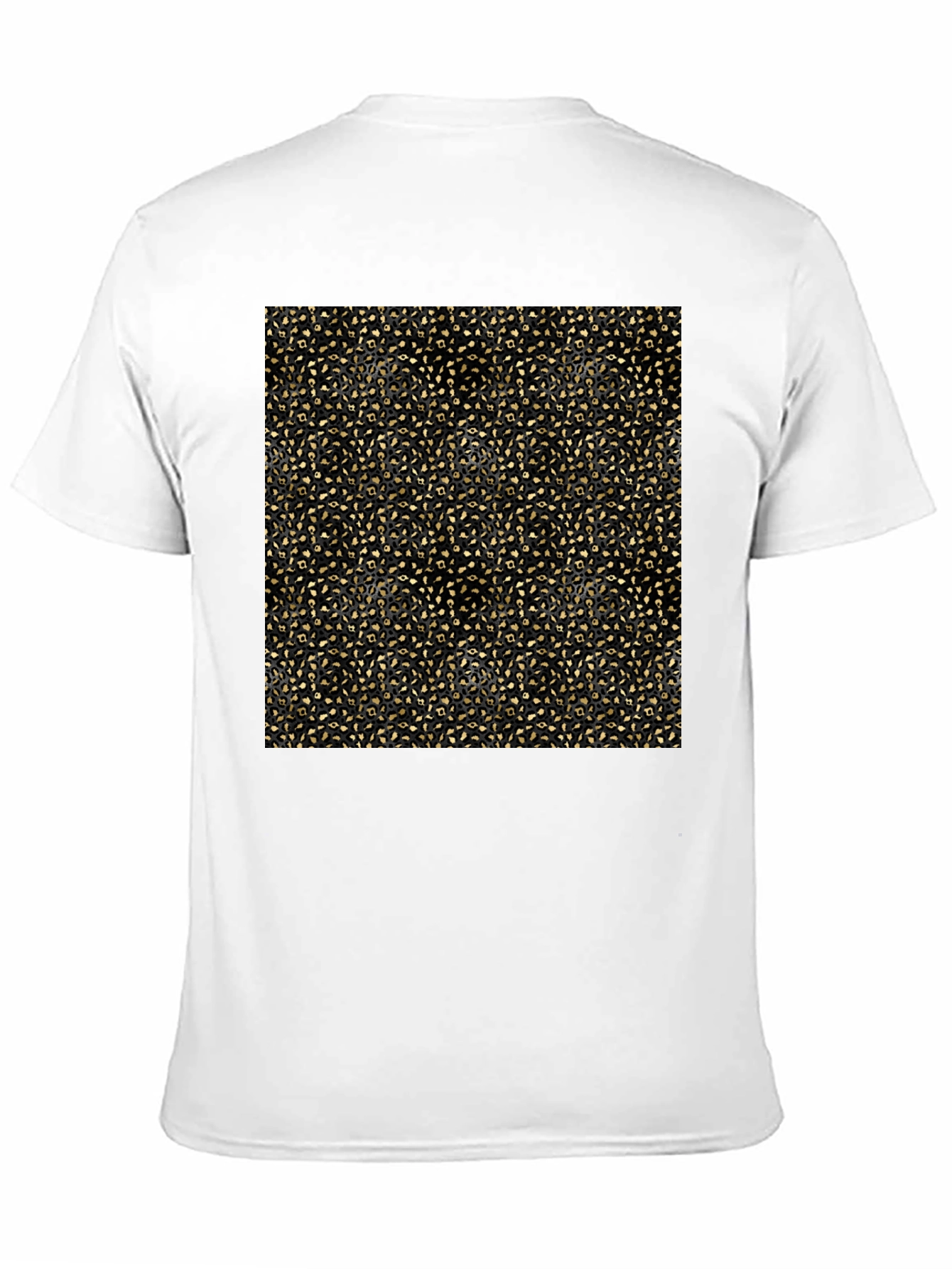 Elegant Gold Pattern Black T-Shirt