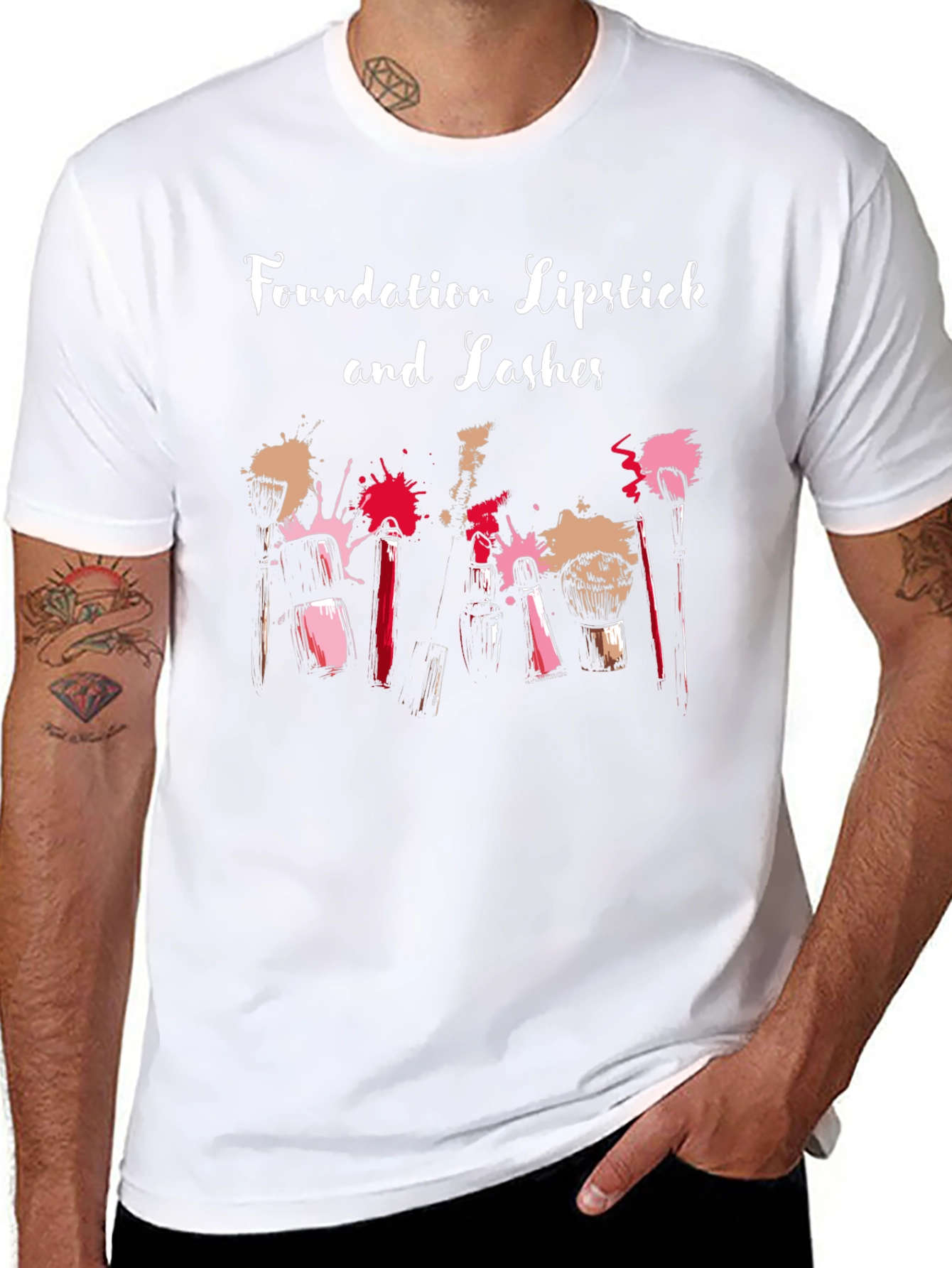 Foundation Lipstick & Lashes T-Shirt