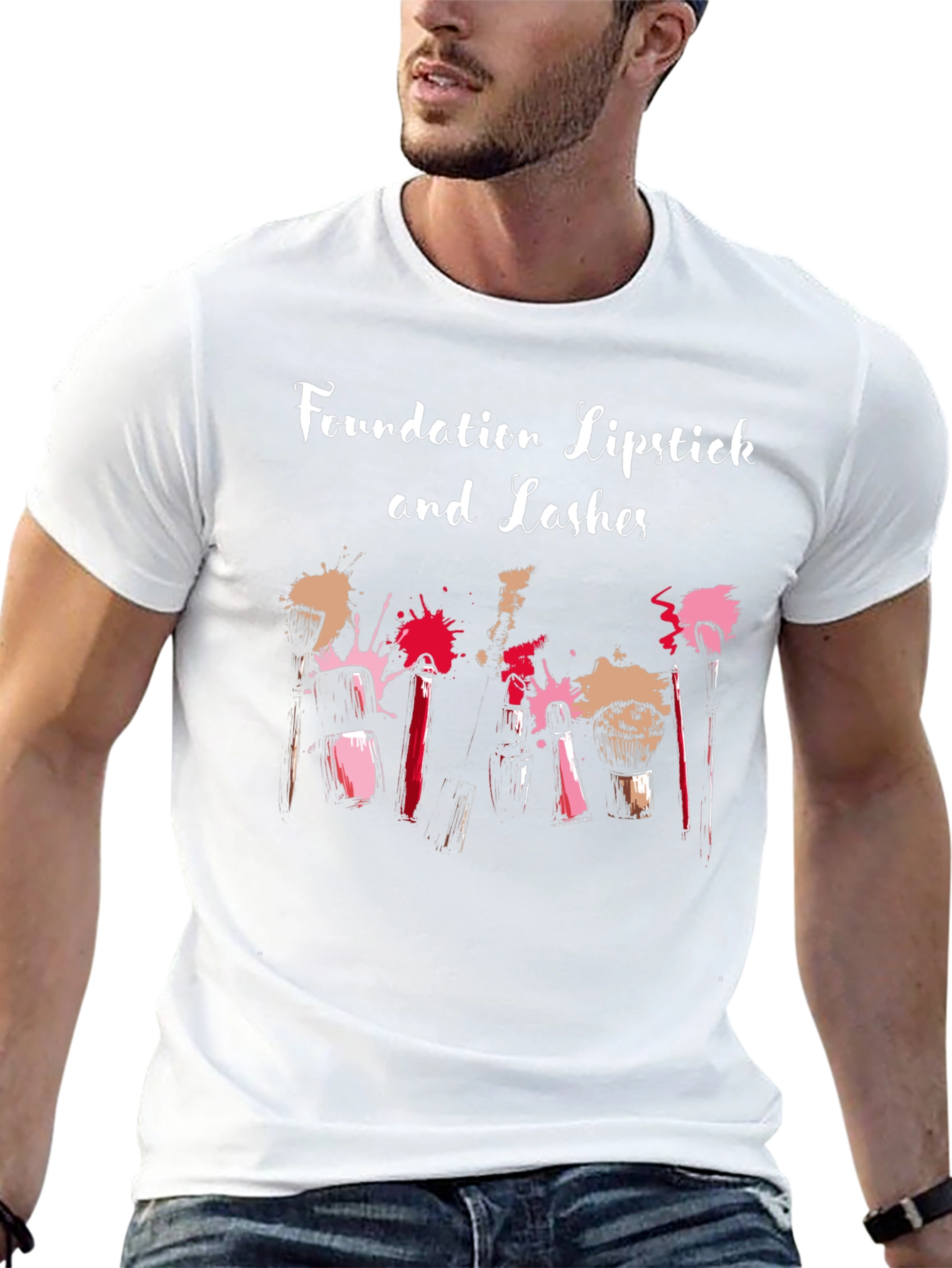 Foundation Lipstick & Lashes T-Shirt