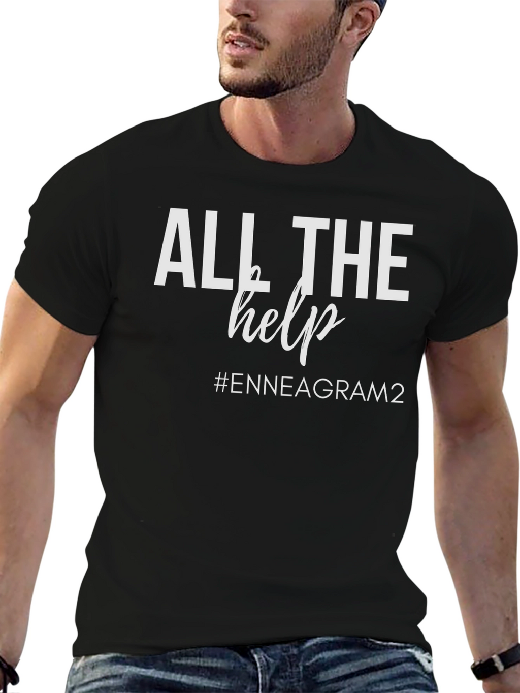 All The Help Enneagram 2 Black Tee