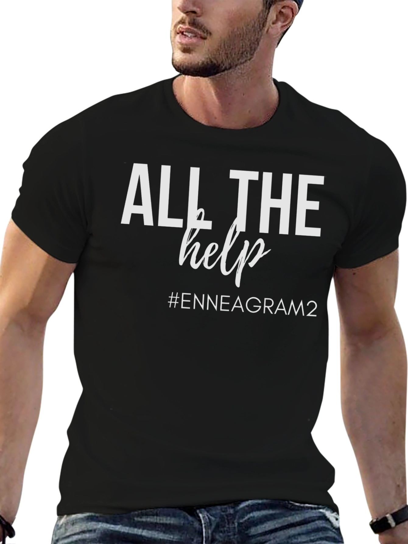 All The Help Enneagram 2 Black Tee