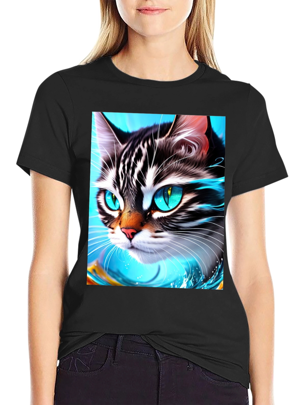 Cat Face T-Shirt - Cool Graphic Tee