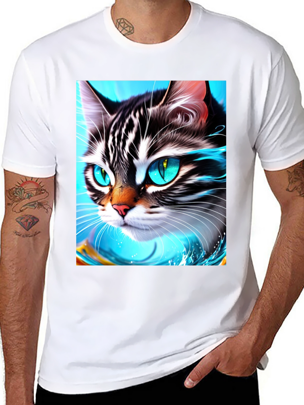 Cat Face T-Shirt - Cool Graphic Tee