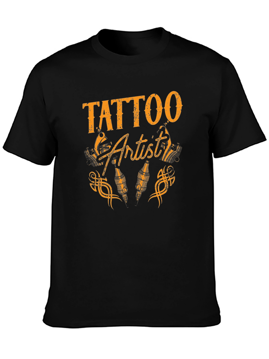 Tattoo Artist Graphic Tee - Black Cotton T-Shirt