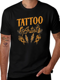 Tattoo Artist Graphic Tee - Black Cotton T-Shirt
