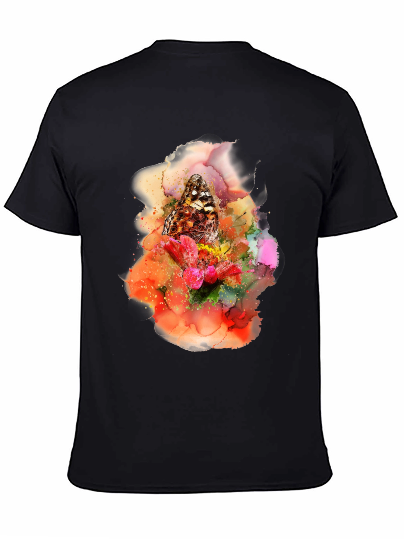 Butterfly Floral Art Graphic Tee