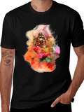 Butterfly Floral Art Graphic Tee
