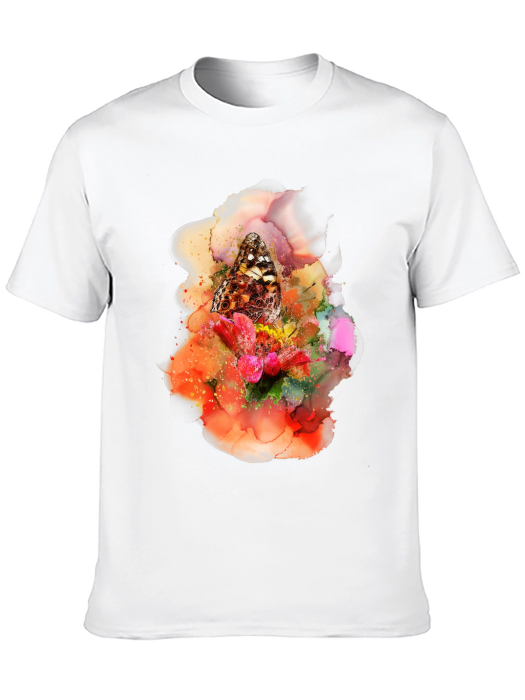 Butterfly Floral Art Graphic Tee