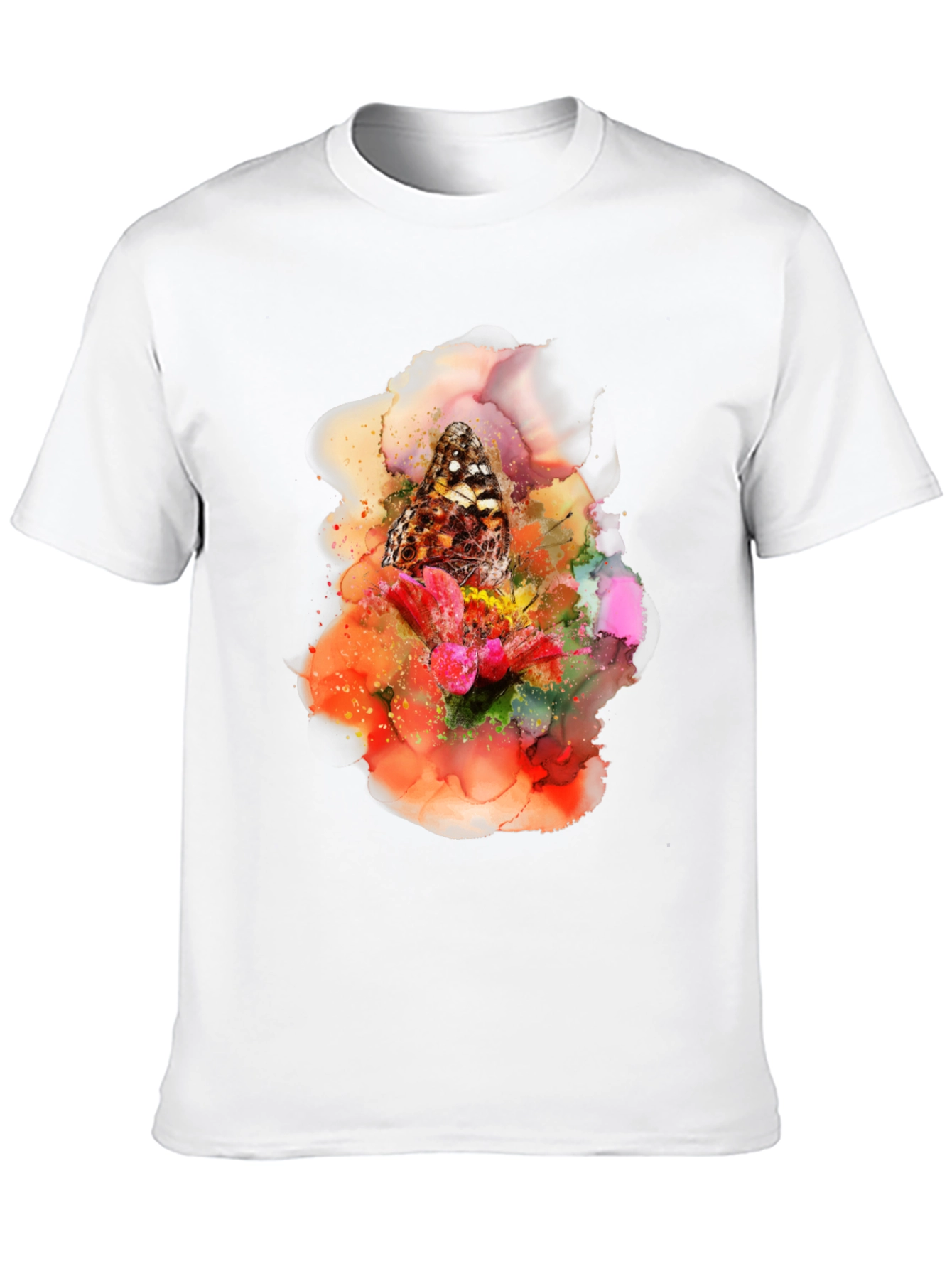 Butterfly Floral Art Graphic Tee