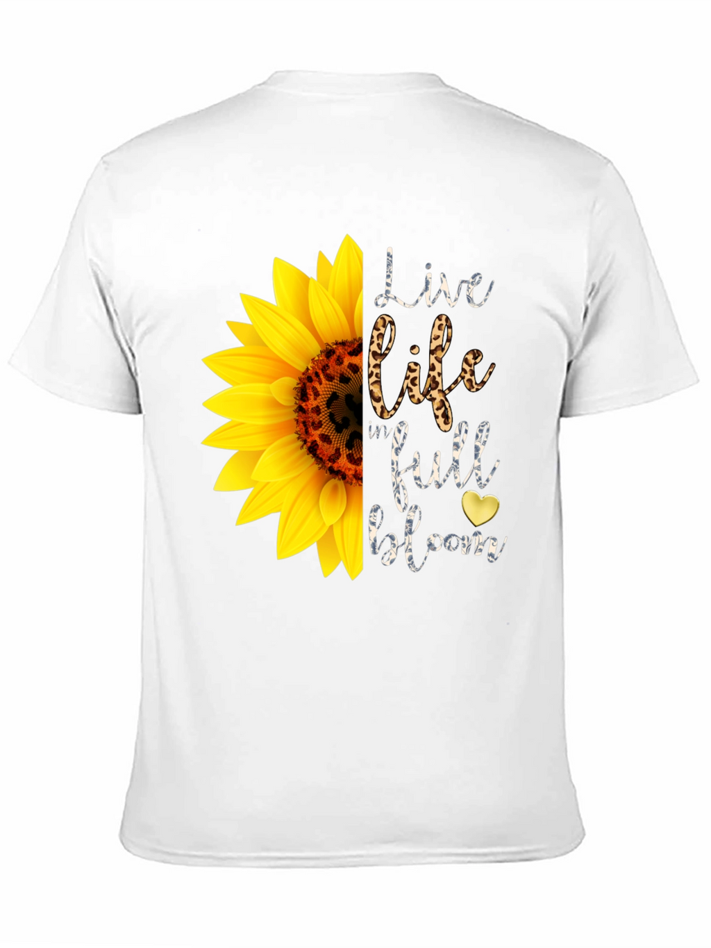 Sunflower Graphic Tee: Live Life in Full Bloom T-Shirt