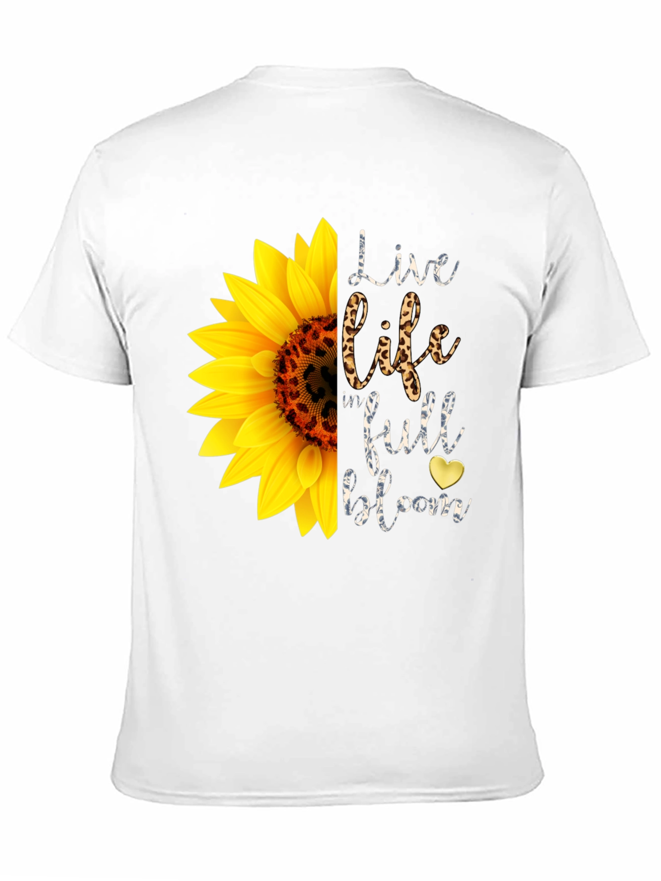 Sunflower Graphic Tee: Live Life in Full Bloom T-Shirt