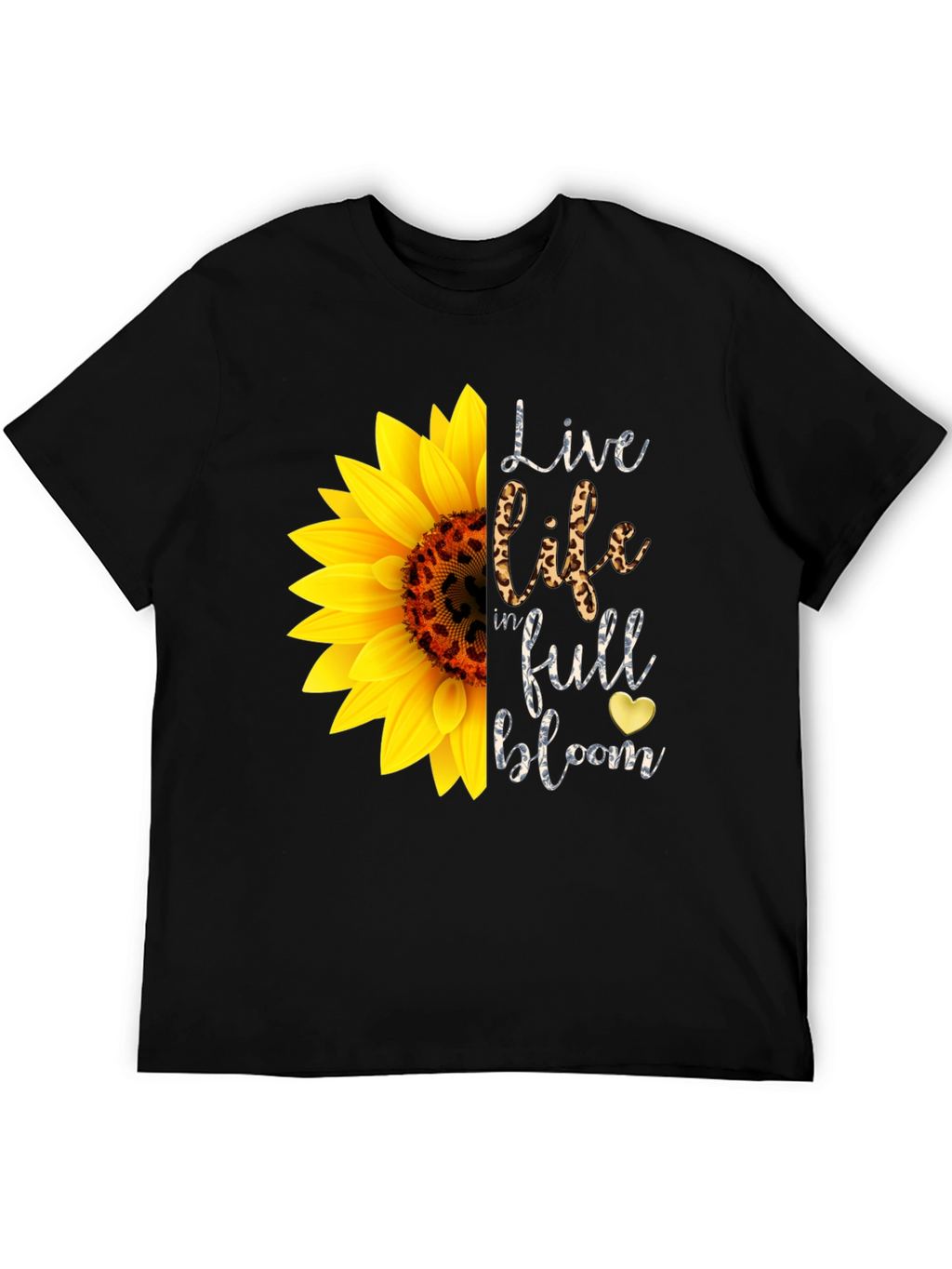 Sunflower Graphic Tee: Live Life in Full Bloom T-Shirt
