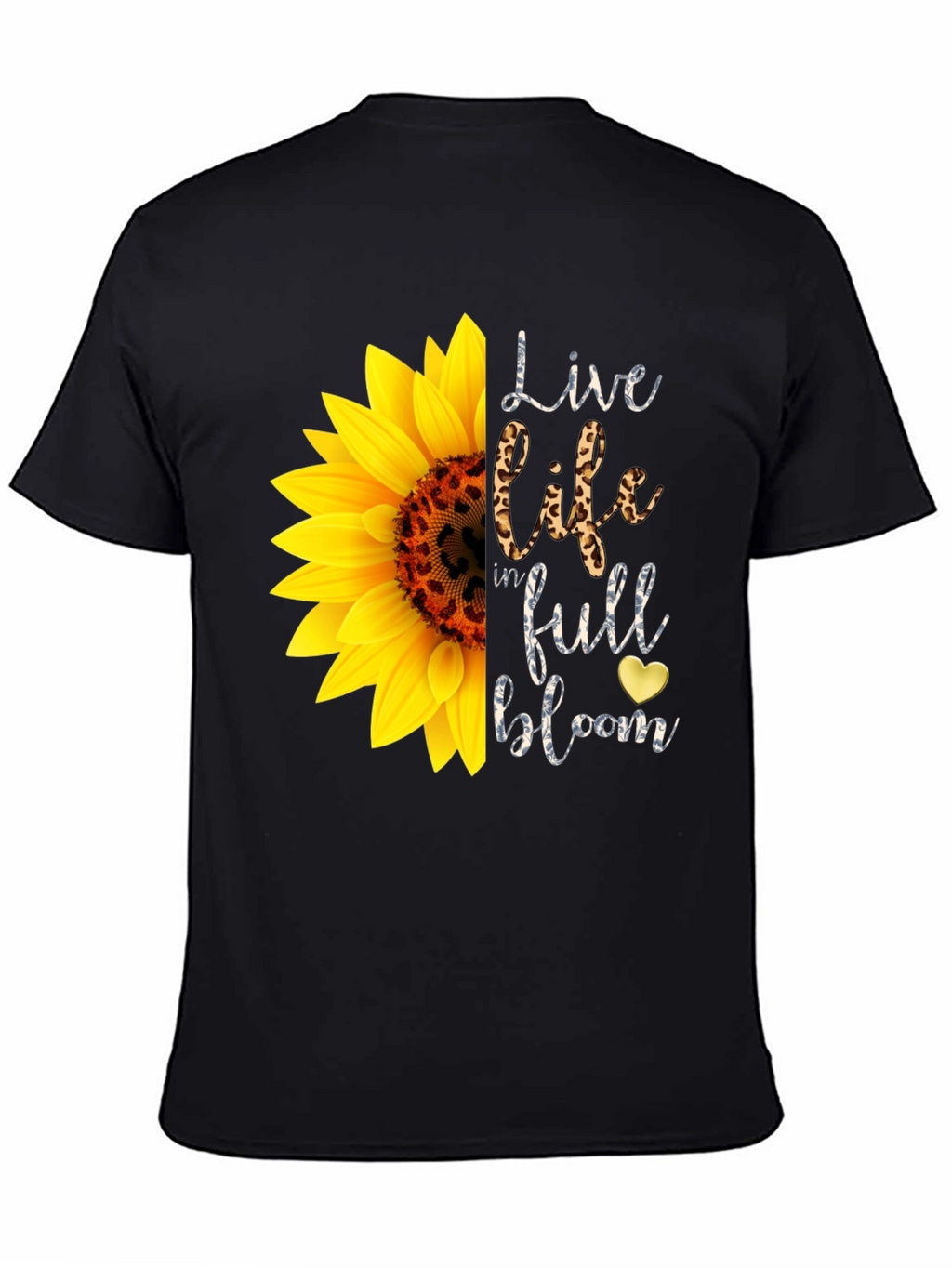Sunflower Graphic Tee: Live Life in Full Bloom T-Shirt