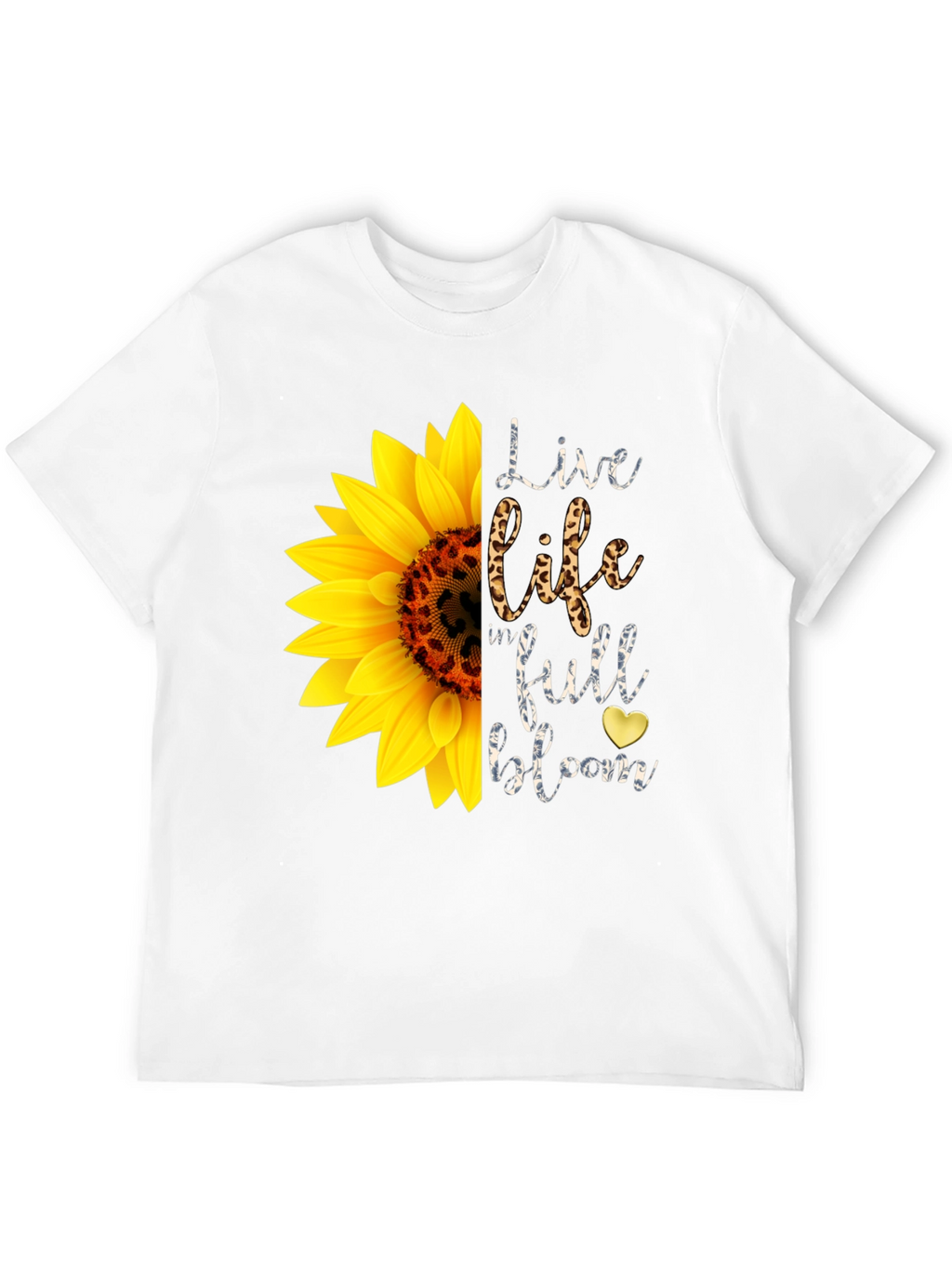 Sunflower Graphic Tee: Live Life in Full Bloom T-Shirt