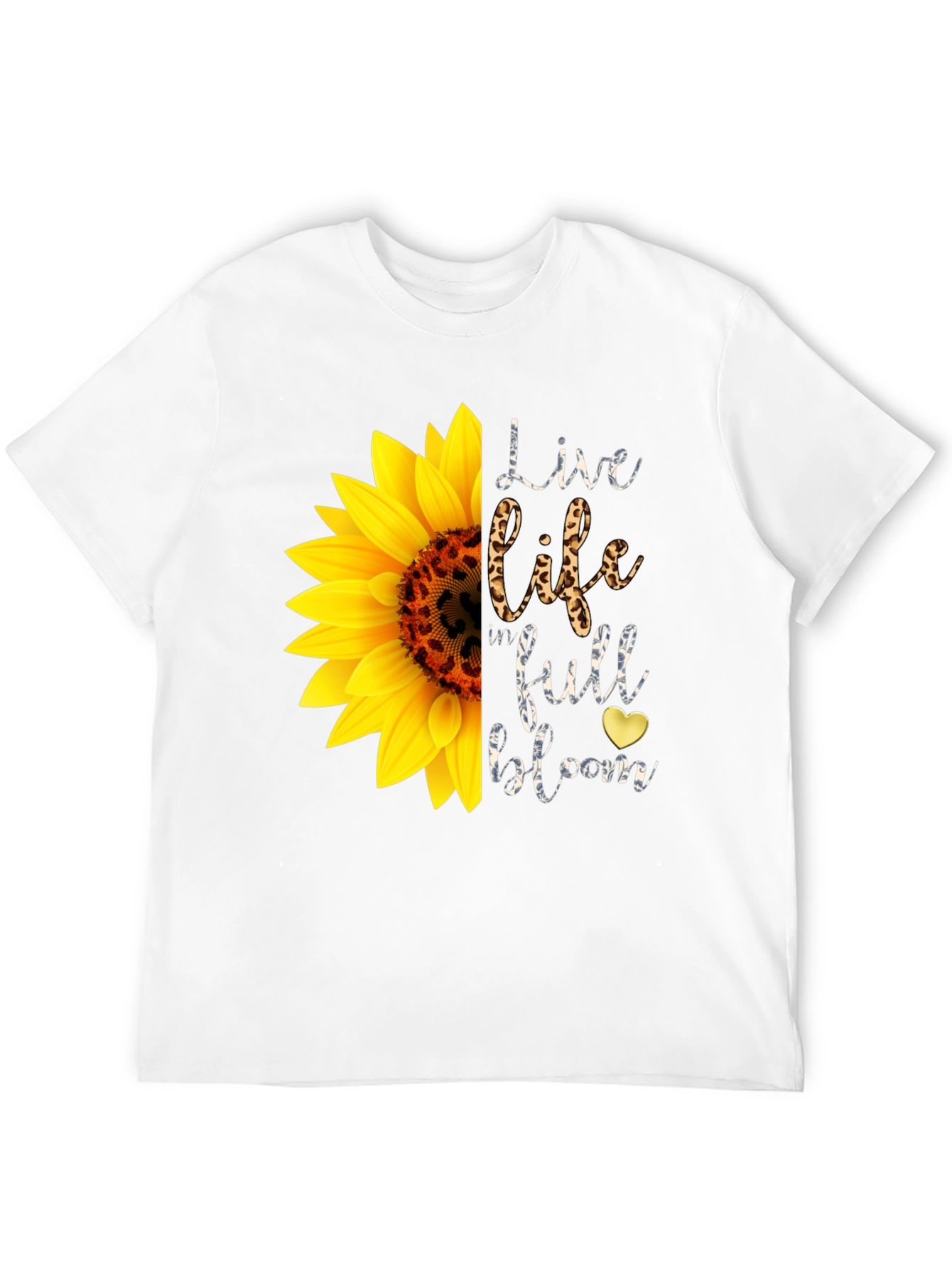 Sunflower Graphic Tee: Live Life in Full Bloom T-Shirt