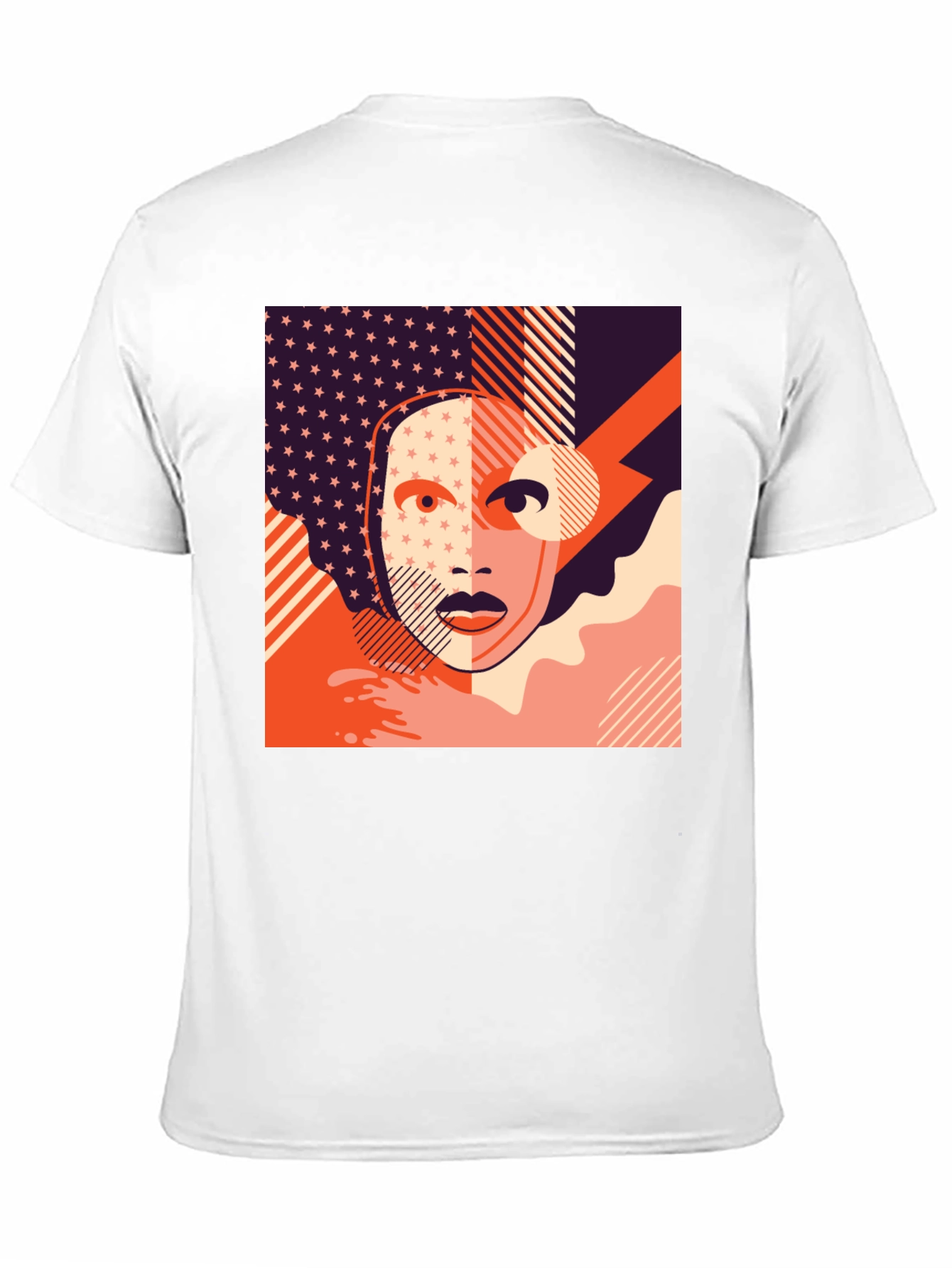 Abstract Face Graphic Tee - Modern Art T-Shirt